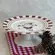 Prato de Bolo com Pé Médio em Cerâmica Cute Christmas 29,5cm