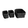 Jogo Cestos Organizadores Fibra Sintética Retangular Preto 3pcs