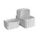Kit 3 Cestos Organizadores Fibra Sintética Retangular Branco