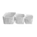 Kit 3 Cestos Organizadores Fibra Sintética Retangular Branco