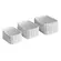 Kit 3 Cestos Organizadores Fibra Sintética Retangular Branco