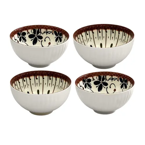 Jogo Bowls Cerâmica 4 Peças Florata Duo 11,5cm x 6cm - 280ml