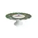Prato de Bolo com Pé em Cerâmica Christimas Gifts Verde 33cm