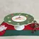 Prato de Bolo com Pé em Cerâmica Christimas Gifts Verde 33cm