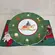 Prato de Bolo com Pé em Cerâmica Christimas Gifts Verde 33cm
