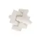 Escultura Decorativa Anéis Entrelaçados em Poliresina Branca 21,5x18,5cm