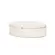 Caixa Decorativa Oval em MDF Revestida em PU Off White 21x15,5 cm