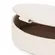 Caixa Decorativa Oval em MDF Revestida em PU Off White 21x15,5 cm