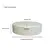Caixa Decorativa Oval em MDF Revestida em PU Off White 21x15,5 cm