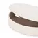 Caixa Decorativa Oval em MDF Revestida em PU Off White 28X22 cm