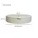 Caixa Decorativa Oval em MDF Revestida em PU Off White 28X22 cm