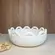 Centro de Mesa em Poliresina Orgânico Cesto Off White 25,5cm