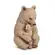 Escultura Decorativa Ursa com Filhote em Poliresina Marrom 28cm