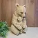 Escultura Decorativa Ursa com Filhote em Poliresina Marrom 28cm