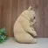 Escultura Decorativa Ursa com Filhote em Poliresina Marrom 28cm