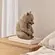 Escultura Decorativa Ursa com Filhote em Poliresina Marrom 28cm