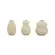 Kit Mini Vasos Orgânicos em Cerâmica Off White Macchia 3 Peças