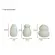 Kit Mini Vasos Orgânicos em Cerâmica Off White Macchia 3 Peças