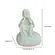 Escultura Decorativa de Buda em Poliresina Cinza Claro Mineral 34 cm