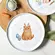 Prato Sobremesa em Cerâmica Bio Gatinhos VI Laranja Páscoa 21,5cm - 1 Unid.
