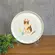Prato Sobremesa em Cerâmica Bio Gatinhos III Tricolor Páscoa 21,5cm - 1 Unid.