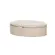 Caixa Decorativa Oval em MDF Revestida em PU Cinza Claro 21x15,5 cm