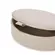 Caixa Decorativa Oval em MDF Revestida em PU Cinza Claro 21x15,5 cm