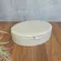 Caixa Decorativa Oval em MDF Revestida em PU Cinza Claro 21x15,5 cm
