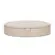 Caixa Decorativa Oval em MDF Revestida em PU Cinza Claro 28x22 cm