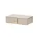 Caixa Decorativa Retangular Cinza Claro com Fecho Dourado 24 x 14,5 cm