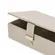 Caixa Decorativa Retangular Cinza Claro com Fecho Dourado 24 x 14,5 cm