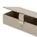 Caixa Decorativa Retangular Cinza Claro com Fecho Dourado 28 x 14 cm