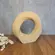 Escultura Decorativa Orgânica em Poliresina Bege Anel Torcido 21 cm