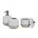 Kit para Banheiro em Cerâmica Branco e Bege Épure 3 Peças