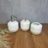 Kit para Banheiro em Cerâmica Branco e Bege Épure 3 Peças