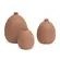 Kit Mini Vasos Decorativos em Cerâmica Terracota Bulbo 3 Peças