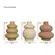Kit Mini Vasos em Cerâmica Bege Terracota e Off White Solare 3 Peças