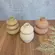 Kit Mini Vasos em Cerâmica Bege Terracota e Off White Solare 3 Peças