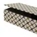 Kit 2 Caixas Decorativas em MDF e Canvas Geométrico Midori Branco Preto e Marrom