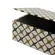 Kit 2 Caixas Decorativas em MDF e Canvas Geométrico Midori Branco Preto e Marrom