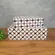 Kit 2 Caixas Decorativas em MDF e Canvas Geométrico Midori Branco Preto e Marrom