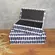Kit 2 Caixas Decorativas em MDF e Canvas Geométrico Azura Azul e Branco