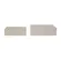 Kit 2 Caixas Decorativas em MDF e Canvas Xadrez Listra Lino Branco e Bege