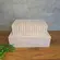 Kit 2 Caixas Decorativas em MDF e Canvas Xadrez Listra Lino Branco e Bege