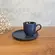 Xícara Café e Pires Descentralizado Cerâmica Stoneware Bio Night Blue  65ml - 1un