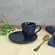 Xícara Café e Pires Descentralizado Cerâmica Stoneware Bio Night Blue  65ml - 1un