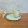 Xícara Café e Pires Descentralizado Cerâmica Stoneware Bio Green Granite  65ml - 1un