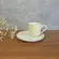 Xícara Café e Pires Descentralizado Cerâmica Stoneware Bio Ivory  65ml - 1un