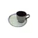 Xícara Café e Pires Descentralizado Cerâmica Stoneware Bio Glacier Noir 65ml - 1un