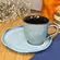 Xícara Café e Pires Descentralizado Cerâmica Stoneware Bio Glacier Noir 65ml - 1un